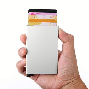 Tarjetero de Aluminio Compacto y Ligero <span class=keywords><strong>para</strong></span> Tarjetas de Crédito e Identificación, Personalizable, <span class=keywords><strong>para</strong></span> Viajes, <span class=keywords><strong>para</strong></span> Hombre, Más Vendido - Product Image 3