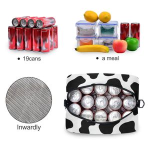 Bolsa de Almuerzo Personalizada con Estampado de Vaca y Cierre de Cremallera, Bolsa Térmica Aislada al por Mayor para Mujeres, Viajes y Picnic - Product Image 6