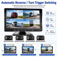 Écran de moniteur DVR de voiture IPS 7 pouces, enregistreur mobile DVR 4 canaux, enregistrement AHD 1080P, système de caméra de recul pour camion lourd, bus, fourgonnette