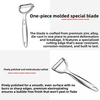 Sharp Vegetable Peelers-10 Years No-Rust Stainless Steel Serrated Manual Easy Use Durable Non-Slip Ergonomic