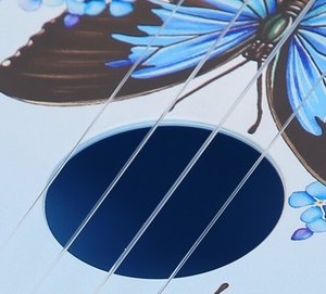 Ukelele Tenor Pequeño de 21 Pulgadas, Económico, de ABS, para Estudiantes Principiantes, para Conciertos y Viajes, con Diseño de Mariposa, Marca OEM - Product Image 3
