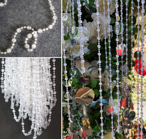 Décorations de mariage et d'événements : Rideaux perlés, décorations de <span class=keywords><strong>plafond</strong></span> de scène, décorations d'arche, suspensions de fond et fournitures - Product Image 5