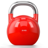 Vente en gros Logo personnalisé couleur poignée en acier inoxydable poids compétition acier Kettlebell