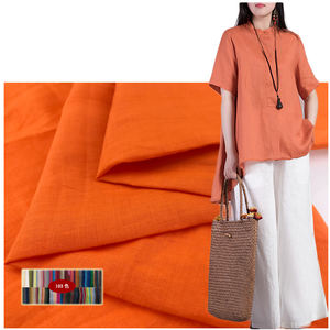 ผ้าลินินอินทรีย์21*21ธรรมดาเอนไซม์ล้างรามีผ้าฝ้ายผสมสำหรับชุด/เสื้อริ้วรอยขายส่งฟรีสำหรับเสื้อผ้า - Product Image 2