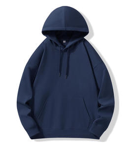 Sudadera con Capucha 100% Algodón, Talla Grande, Largo Regular, Diseño Liso, Tejido de Invierno, Ropa para Hombre - Product Image 6