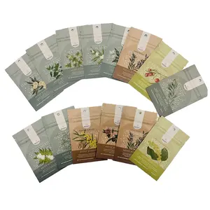 Recyclable Ziplock Kraft Craft Paper Standing Up Pouches Food Packaging Dried Flower Loose Tea Packaging Bags