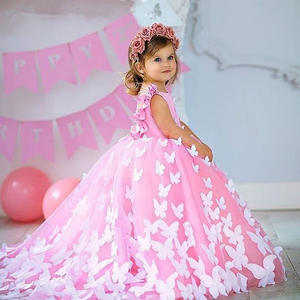 S0857N 2026 enfants princesse <span class=keywords><strong>robe</strong></span> papillon <span class=keywords><strong>robe</strong></span> de mariée longue jupe mode fleur fille <span class=keywords><strong>demoiselle</strong></span> <span class=keywords><strong>d</strong></span>'<span class=keywords><strong>honneur</strong></span> petit hôte <span class=keywords><strong>robe</strong></span> rose - Product Image 3