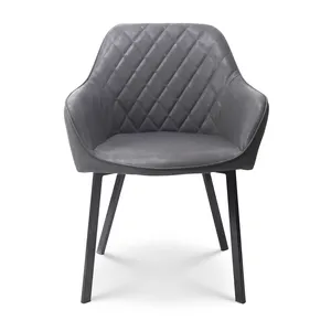 Factory supplier low price upholstered leather modern room dining chairs