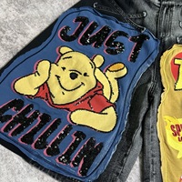 Short en jean Mickey dessin animé pour femme F139/FANMAJIALIE – Design tendance de marque, haute qualité, élégant pour la mode urbaine