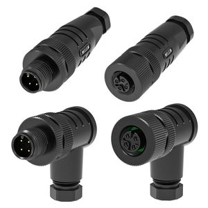 Connecteur M12 5 4 5 8 broches a B D Code PG7 PG9 PG11 métal plastique assemblage de champ mâle femelle bouchons capteur connecteur étanche - Product Image 2