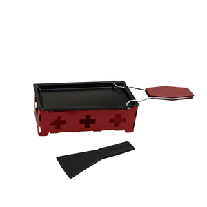 Ensemble de <span class=keywords><strong>raclette</strong></span> à fromage pour grillades Grille antiadhésive Mini planche à fromage BBQ Four au four Fer à repasser Plateau de fondoir à fromage suisse - Product Image 1