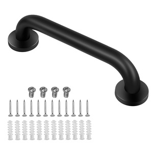 Barre d'appui de sécurité en acier inoxydable pour salle de bain, 12 pouces, nickel poli, pour toilettes et douche - Product Image 2