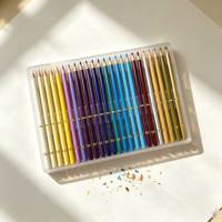 Ensemble de crayons de couleur personnalisés, 120 couleurs, bois de qualité supérieure, mine de haute qualité, étui en PVC pour le dessin artistique