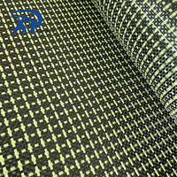 Fibre de tissu hybride Kevlars de carbone anti-coupure en sergé pour pièces de voiture