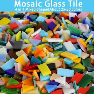 Kit de mosaïque en verre coloré, artisanat, pièces détachées, forme carrée, décorations pour la maison, assiettes, cadres, pots de fleurs, Chine - Product Image 3