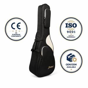 Housse de transport pour guitare acoustique imperméable 41 pouces, Oxford 600D, rembourrage épais 20 mm, sac à dos à double bretelles, multi-poches, logo personnalisé OEM - Product Image 4