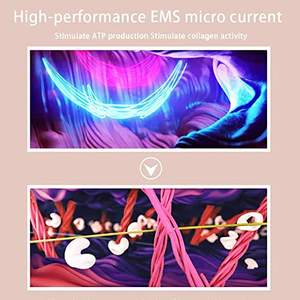 Masajeador de piel antiarrugas eléctrico Dispositivo de microcorriente facial para piel flácida - Product Image 3