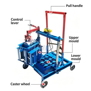 Machine <span class=keywords><strong>à</strong></span> Briques Mobile sur Roues pour Zones <span class=keywords><strong>de</strong></span> Construction Éloignées, Facile <span class=keywords><strong>à</strong></span> Transporter, Machine <span class=keywords><strong>à</strong></span> Blocs <span class=keywords><strong>de</strong></span> Béton Mobile - Product Image 2