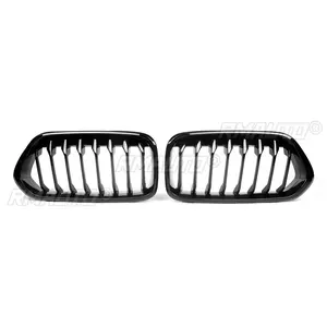 1 paire de grilles de calandre avant noires à ligne simple pour BMW F39 X2 M35i XDrive20d XDrive28i SDrive20i 2018 2019 2020 Noir brillant - Product Image 3