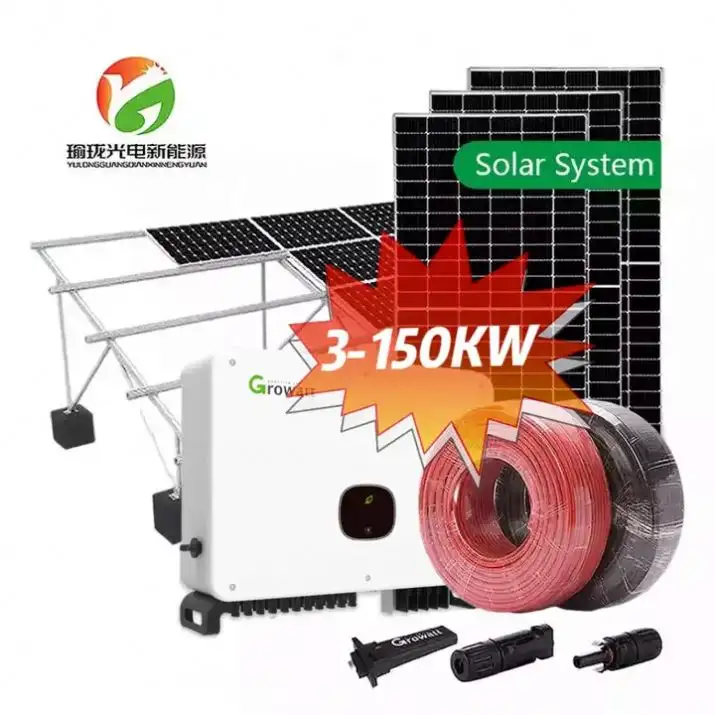 Sistema de energía solar de 50Kw Sistemas plegables de panel de 5Kw 8Kva para un kit completo de energía doméstica Todo en un paquete completo Híbrido Kw Off Grid