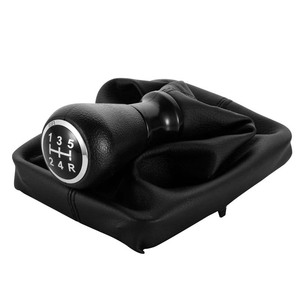 Peugeot 206 406 207 Manual Gear <b>Shift</b> <b>Knob</b> Black Leather Handball Dust Cover Car Transmission Parts - Product Image 2