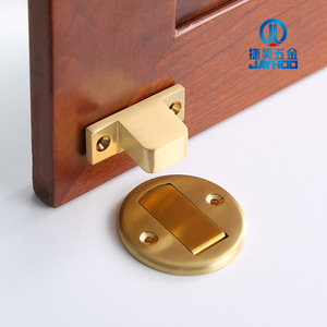 JAYHOO All Copper Door Stop Floor Mount Magnetic Door Catch For Wooden Door Interior Use Durable Modern Design - Product Image 1