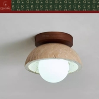 Plafonnier en travertin beige naturel GOLDKINGHallway, design plat, OEM ODM personnalisé, direct