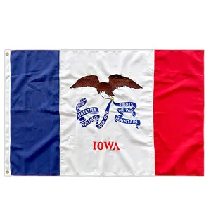 Customized U.S. Flags Polyester Fabric Thickened National Country Flags Iowa State Flags
