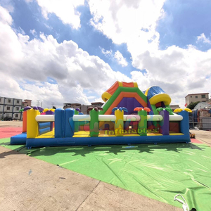 Castillo inflable para niños, casa de brinco, parque infantil inflable grande, paraíso tropical. - Product Image 3
