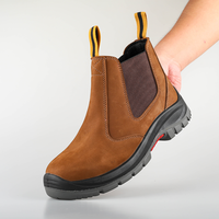 Bottes de sécurité en cuir de marque OEM chaussures de sécurité à bout d'acier pour hommes SM822 pour le travail industriel