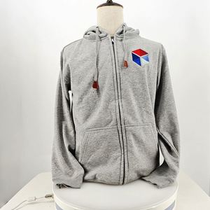 Sweat à capuche personnalisé en molleton épais avec fermeture éclair et motif graphique pour homme – Vente en gros pour revendeurs - Product Image 1