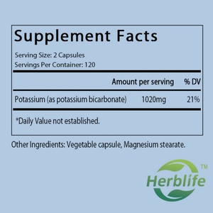 Suplemento de Potasio de Alta Absorción para la Salud Muscular, Cerebral y Ósea - Sin Aditivos - Venta Caliente OEM/ODM - Product Image 2