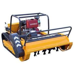 Tondeuse à gazon professionnelle sans fil à commande à distance, à moteur thermique, avec système de coupe à fléaux et chenilles - Product Image 2