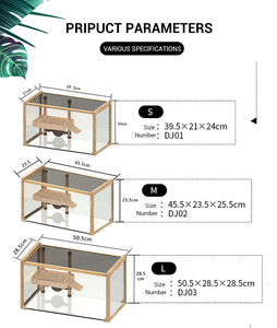2025 Gute Qualität und heißer Verkauf Reptilien terrarium, 30*20*29cm Reptilien Display Käfig Glas Terrarium - Product Image 6