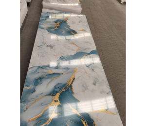 Lámina <span class=keywords><strong>de</strong></span> PVC Plástico Moderna, Impermeable, con Protección UV, Diseño Mármol, para Paneles <span class=keywords><strong>de</strong></span> Pared <span class=keywords><strong>de</strong></span> Hotel, 2.5mm, Alta Calidad - Product Image 3
