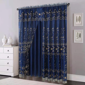 Commercio all'ingrosso stile americano floreale <span class=keywords><strong>a</strong></span> buon mercato finestra blackout design jacquard <span class=keywords><strong>tende</strong></span> da <span class=keywords><strong>soggiorno</strong></span> ricamate bordo <span class=keywords><strong>per</strong></span> tenda - Product Image 6