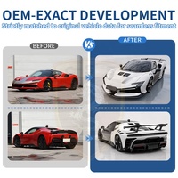 Kit de carrosserie de conversion SF90XX pour SF90 Stradale, pare-chocs avant, ailes latérales, becquet arrière et feux arrière en fibre de carbone semi-complète
