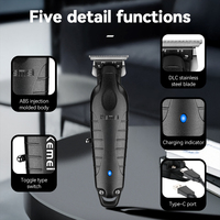 KEMEI Km-pg2299 Tondeuse à Cheveux Électrique Sans Fil Rechargeable avec USB, Charge Rapide, Machine de Barbier 1200MA