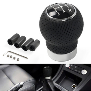 RASTP Car Gear <b>Shift</b> <b>Knob</b> 35mm Universal Leather 5-Speed Ergonomic Handle - Product Image 4