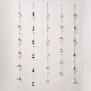 Decoración de Pared Costera con Peces, Estrellas de Mar y Salvavidas, Decoración de Madera para el Hogar, Decoración para Cuarto de Bebé, Juego de Varias Piezas - Product Image 1