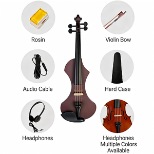 Violín Eléctrico Directo de Fábrica, Tamaño <span class=keywords><strong>3</strong></span>/<span class=keywords><strong>4</strong></span> 1/2, Pastilla para Violín - Alta Calidad para Estudiantes Principiantes - Product Image 5
