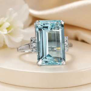Anello Elegante in Stile Vintage di Colore Blu per Donne - Product Image 4