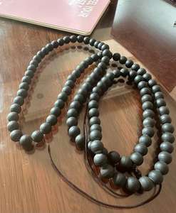 Bracciale di alta qualità naturale nero Meteorite incisione e lucidatura Design - Product Image 4