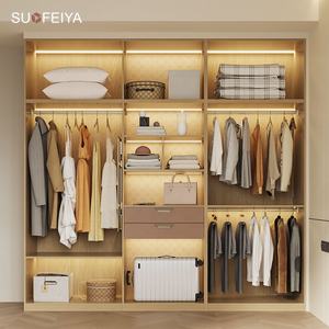 Sofeyia personalizable de madera blanca de 4 puertas armario moderno diseño coreano muebles de dormitorio para uso doméstico - Product Image 2