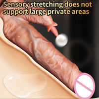 Lecenia Sensual Maestro Persona - Godemiché télescopique intelligent en silicone liquide de 417g avec fonction de léchage, chauffant et étanche, pour adultes