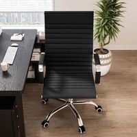 Chaise de bureau en cuir à dossier haut tout-en-un, style exécutif, pour conférence, réunion, formation, prix d'usine OEM