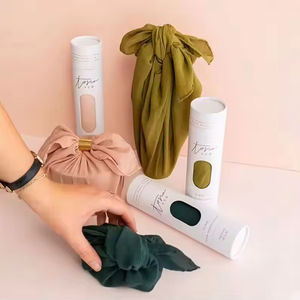 Eco-Friendly Custom Cylinder Packaging Paper Tube Clothing Scarves Tube Packaging With <b>Window</b> - Product Image 5