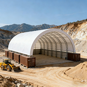 Offre Spéciale – Abri de Hangar Moderne 40 pieds x 40 pieds, Structure en Acier avec Toit en PVC, Abri pour Conteneur Maritime <span class=keywords><strong>à</strong></span> Poutre Unique - Product Image 6