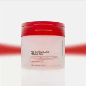 Meilleures ventes Medicubbe <span class=keywords><strong>Red</strong></span> Succinic Acid Panthenol Cotton Pad Exfoliation et apaisement du visage Niacinamide AHA BHA Toner Pad Rouge - Product Image 3