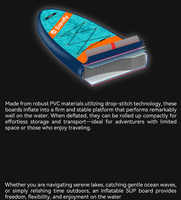 Nouvelle conception, planche de paddle gonflable bleue tout-en-un pour sports nautiques, surf et loisirs